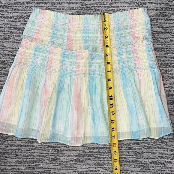 NWT LoveShackFancy Camilla Rainbow Mini Skirt Large - Picture 7 of 12